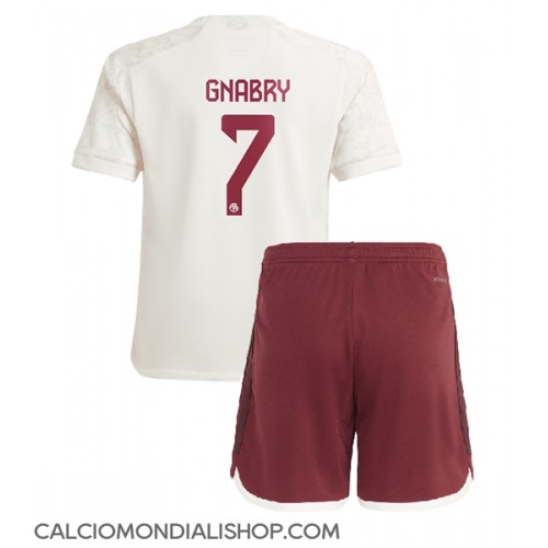 Maglie da calcio Bayern Munich Serge Gnabry #7 Terza Maglia Bambino 2023-24 Manica Corta (+ Pantaloni corti)
